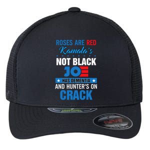 Biden Roses Are Red Kamalas Not Black Joe Flexfit Unipanel Trucker Cap