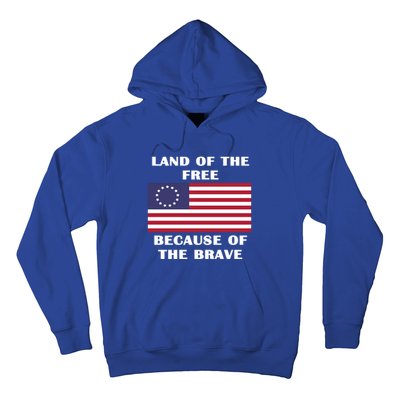 Betsy Ross American Flag Land Of The Free Patriotic Usa Gift Hoodie