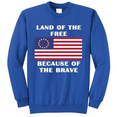 Betsy Ross American Flag Land Of The Free Patriotic Usa Gift Sweatshirt