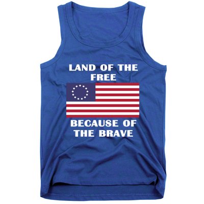 Betsy Ross American Flag Land Of The Free Patriotic Usa Gift Tank Top