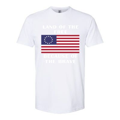 Betsy Ross American Flag Land Of The Free Patriotic Usa Gift Softstyle CVC T-Shirt