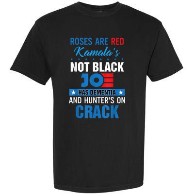 Biden Roses Are Red Kamala Not Black Joe Garment-Dyed Heavyweight T-Shirt