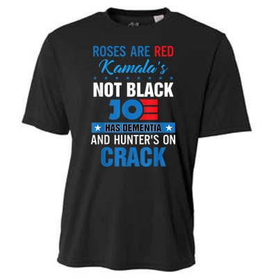 Biden Roses Are Red Kamala Not Black Joe Cooling Performance Crew T-Shirt