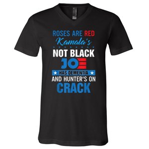 Biden Roses Are Red Kamala Not Black Joe V-Neck T-Shirt