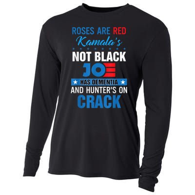 Biden Roses Are Red Kamala Not Black Joe Cooling Performance Long Sleeve Crew