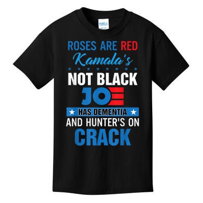 Biden Roses Are Red Kamala Not Black Joe Kids T-Shirt