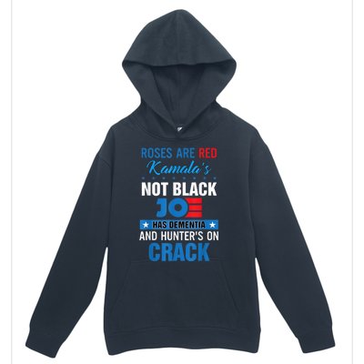 Biden Roses Are Red Kamala Not Black Joe Urban Pullover Hoodie