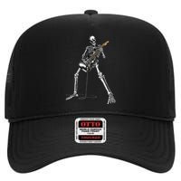 Band Rock And Roll Guitar For Men Band High Crown Mesh Back Trucker Hat