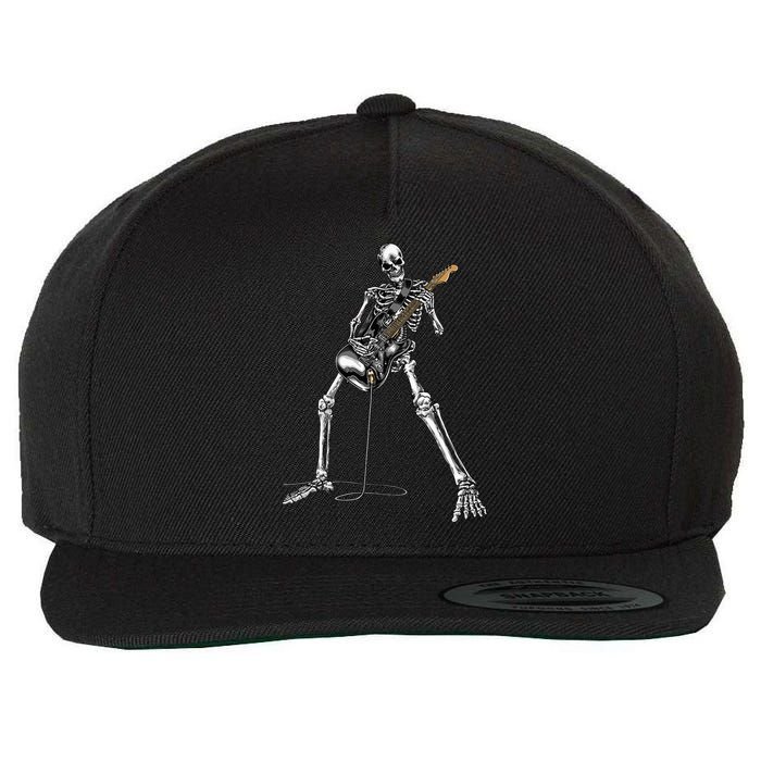 Band Rock And Roll Guitar For Men Band Wool Snapback Cap