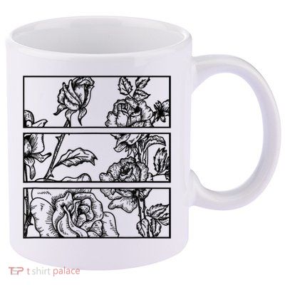 Black Roses Aesthetic Clothing Soft Grunge Clothes Goth Punk 11oz C Handle Ceramic Mug