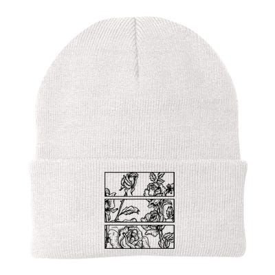 Black Roses Aesthetic Clothing Soft Grunge Clothes Goth Punk Beanie