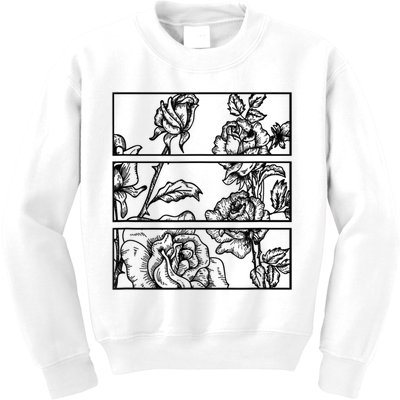 Black Roses Aesthetic Clothing Soft Grunge Clothes Goth Punk Kids Sweatshirt