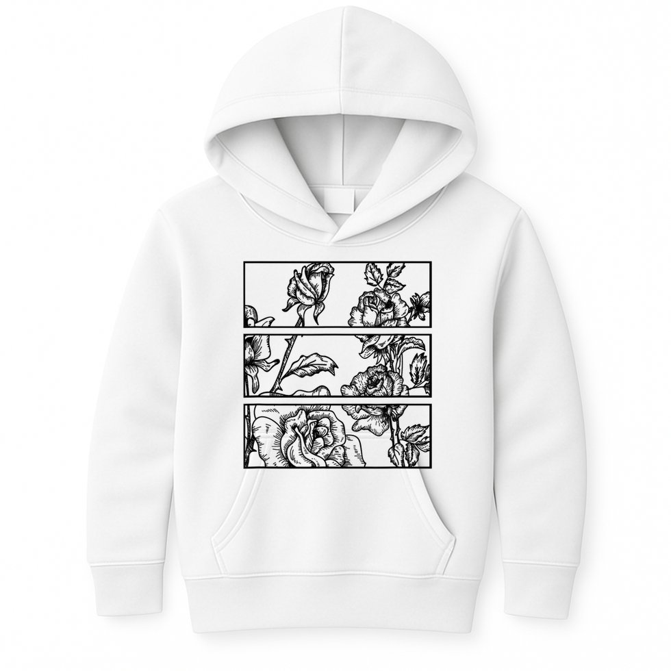 Black Roses Aesthetic Clothing Soft Grunge Clothes Goth Punk Kids Hoodie