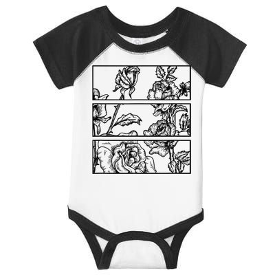 Black Roses Aesthetic Clothing Soft Grunge Clothes Goth Punk Infant Baby Jersey Bodysuit