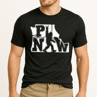 Bigfoot Rock And Roll Silhouette Pacific Northwest Sasquatch Performance Shirt