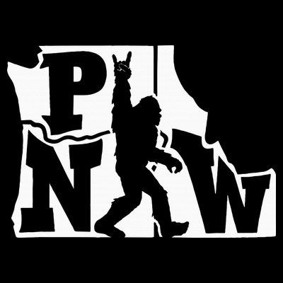 Bigfoot Rock And Roll Silhouette Pacific Northwest Sasquatch T-Shirt