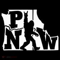 Bigfoot Rock And Roll Silhouette Pacific Northwest Sasquatch T-Shirt