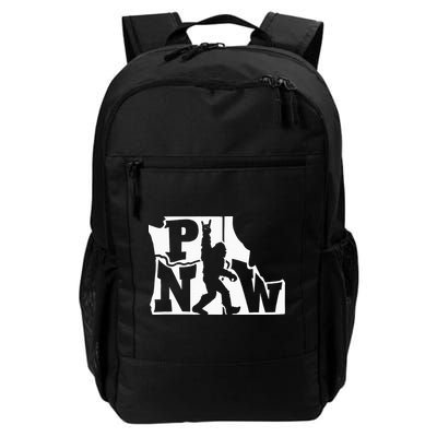 Bigfoot Rock And Roll Silhouette Pacific Northwest Sasquatch Backpack