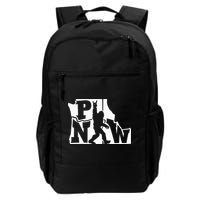 Bigfoot Rock And Roll Silhouette Pacific Northwest Sasquatch Backpack