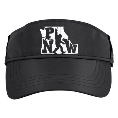 Bigfoot Rock And Roll Silhouette Pacific Northwest Sasquatch Adult Drive Performance Visor