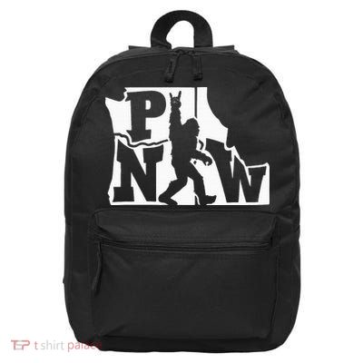 Bigfoot Rock And Roll Silhouette Pacific Northwest Sasquatch 16 in Basic Backpack