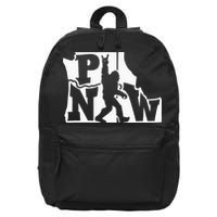 Bigfoot Rock And Roll Silhouette Pacific Northwest Sasquatch 16 in Basic Backpack