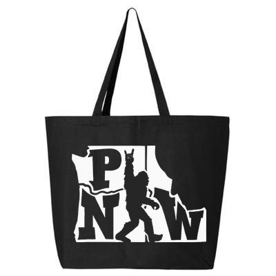 Bigfoot Rock And Roll Silhouette Pacific Northwest Sasquatch 25L Jumbo Tote