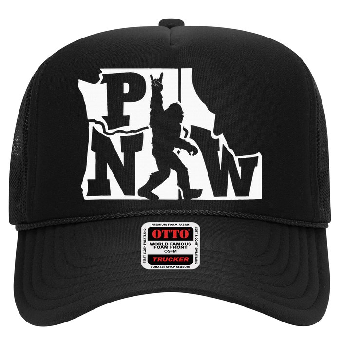 Bigfoot Rock And Roll Silhouette Pacific Northwest Sasquatch Hat