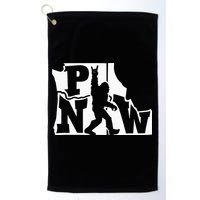 Bigfoot Rock And Roll Silhouette Pacific Northwest Sasquatch Golf Towel