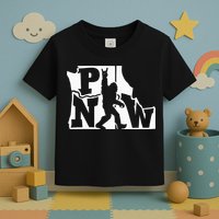 Bigfoot Rock And Roll Silhouette Pacific Northwest Sasquatch Toddler T-Shirt
