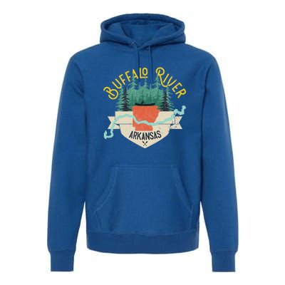 Buffalo River Arkansas National Park River Floating Kayak Premium Hoodie