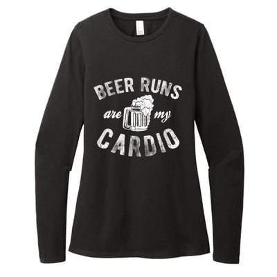 Beer Runs Are My Cardio Mug With Foam Graphic Gift Womens CVC Long Sleeve Shirt