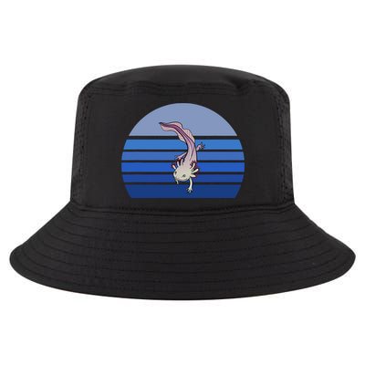 Blue Retro Axolotl Mexican Salamander Gift Lover Cool Comfort Performance Bucket Hat
