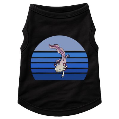 Blue Retro Axolotl Mexican Salamander Gift Lover Doggie Tank