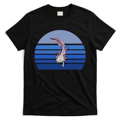 Blue Retro Axolotl Mexican Salamander Gift Lover T-Shirt