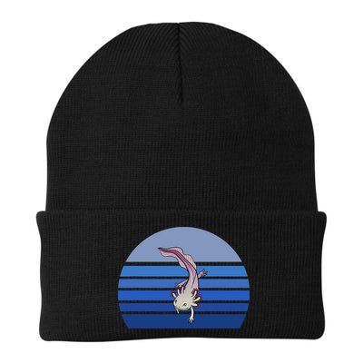 Blue Retro Axolotl Mexican Salamander Gift Lover Beanie