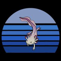 Blue Retro Axolotl Mexican Salamander Gift Lover Flat Bill Trucker Hat