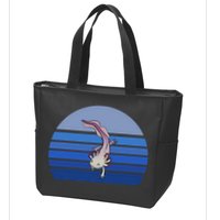 Blue Retro Axolotl Mexican Salamander Gift Lover Zip Tote Bag