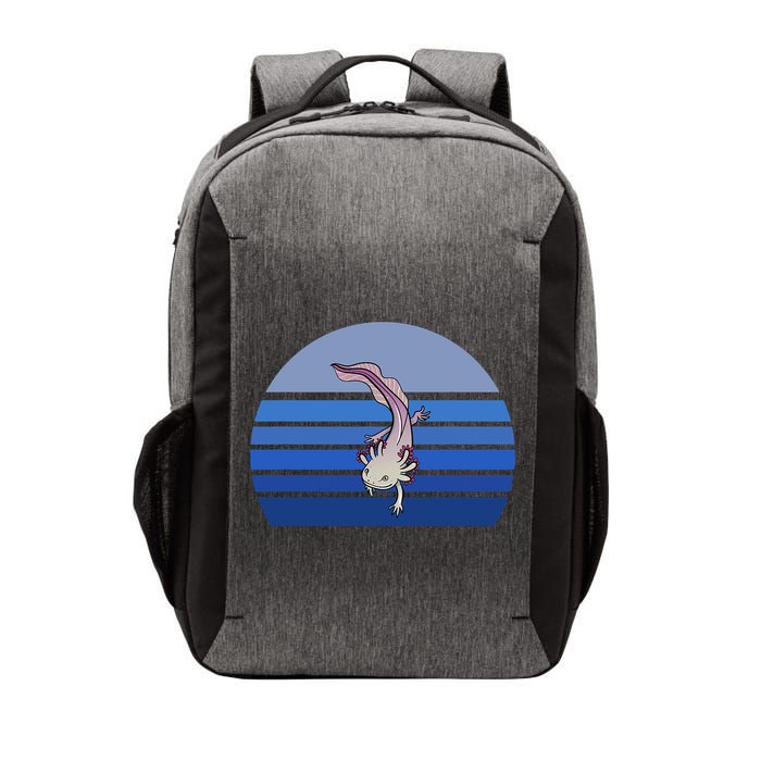 Blue Retro Axolotl Mexican Salamander Gift Lover Vector Backpack