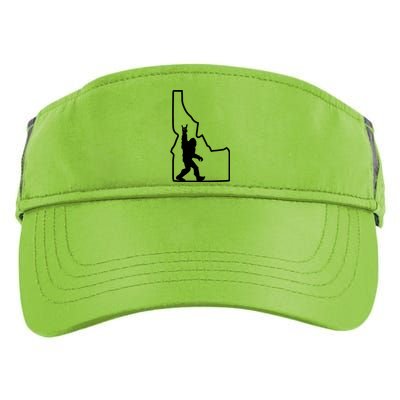 Bigfoot Rock And Roll Silhouette State Of Idaho Sasquatch Adult Drive Performance Visor