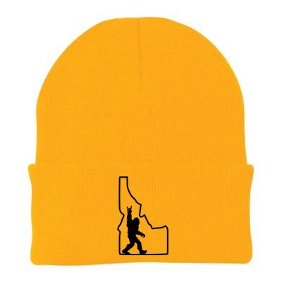 Bigfoot Rock And Roll Silhouette State Of Idaho Sasquatch Knit Cap Winter Beanie