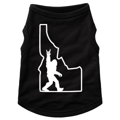 Bigfoot Rock And Roll Silhouette State Of Idaho Sasquatch Doggie Tank