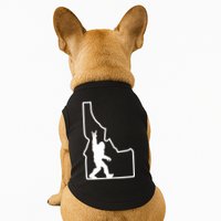 Bigfoot Rock And Roll Silhouette State Of Idaho Sasquatch Doggie Tank