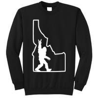 Bigfoot Rock And Roll Silhouette State Of Idaho Sasquatch Sweatshirt