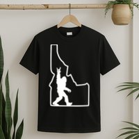 Bigfoot Rock And Roll Silhouette State Of Idaho Sasquatch T-Shirt