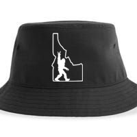 Bigfoot Rock And Roll Silhouette State Of Idaho Sasquatch Sustainable Bucket Hat