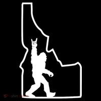 Bigfoot Rock And Roll Silhouette State Of Idaho Sasquatch Sustainable Bucket Hat