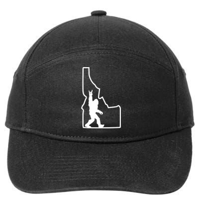 Bigfoot Rock And Roll Silhouette State Of Idaho Sasquatch 7-Panel Snapback Hat
