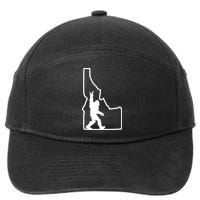 Bigfoot Rock And Roll Silhouette State Of Idaho Sasquatch 7-Panel Snapback Hat
