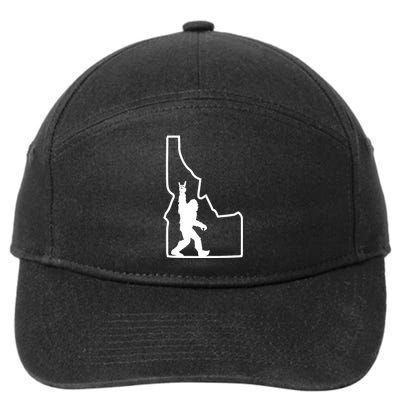 Bigfoot Rock And Roll Silhouette State Of Idaho Sasquatch 7-Panel Snapback Hat